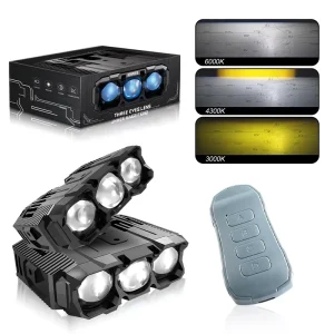 Xenplus GM01 60000LM LED Grille Light 3 Color Remote Control Spotlight IP68 Waterproof Off Road Driving Fog Light
