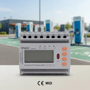 YADA MID Certified 1000V DC Energy Meter Class 0.5 600A RS485 Modbus DIN Rail Kwh Meter for Dual Circuit EV Charger & Solar BESS