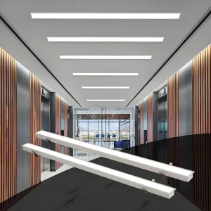 YL6035A LED Aluminium Profile Extrusion Channel Recessed Modern Office Ceiling Gym Mall Market Linear Strip Light