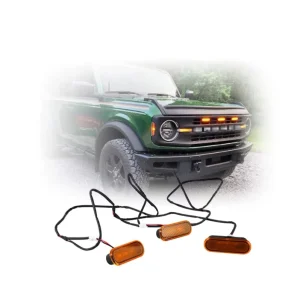 Yellow LED Amber Grille Lights for Ford Bronco 2 door and 4 door