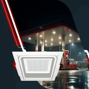 ZGSM 155lm W Industrial Canopy Lights 150 Watts Long Lifespan Hazardous LED Canopy Light IP66 with 5 Years Warranty