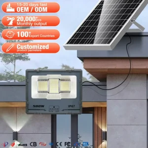 ZY Commercial LED Outdoor Split Solar Flood Light Project 200W ABS IP65 Waterproof Remote Motion Sensor Control Solar Floodlight