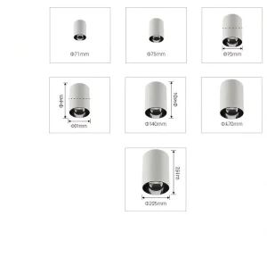 Zola Series Grid Recessed IP44 Aluminum LED Modern Indoor 10W 35W 60W 80W Hotel Spotlight Downlight