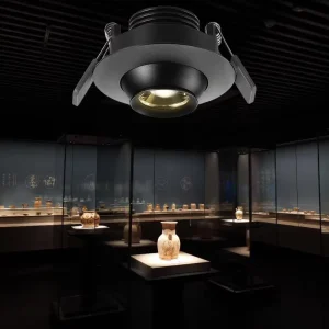 Zoomable 3W 5W Mini COB Spotlight Embedded for Museum Exhibition Cabinet Hall Lighting Aluminum High CRI