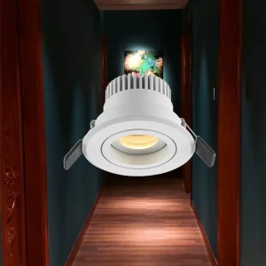 Zoomable 5W 7W 10W COB LED Spotlight Anti Glare Adjustable Downlight Aluminum Lamp Body Modern High CRI 95 10 40 Beam Hotel