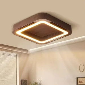 for Bedrooms Remote Control Switch Iron Body Ceiling Fan Light Bladeless Decorative Modern LED Indoor